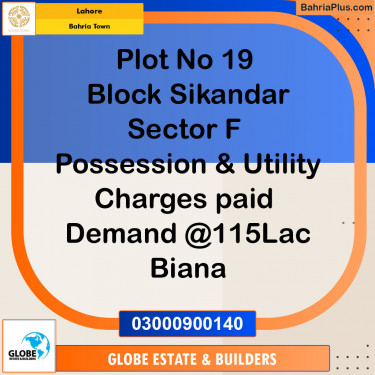 Residential Plot for Sale in Bahria Town, Lahore - (BP-147753)