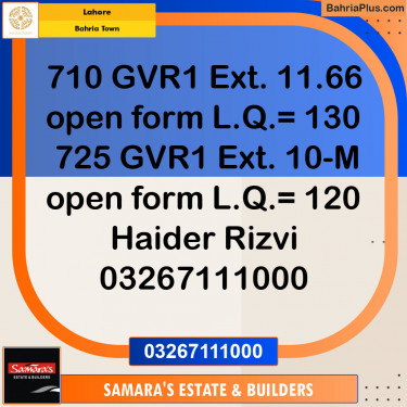 Residential Plot for Sale in Golf Phase 1 -  Bahria Town, Lahore - (BP-147792)