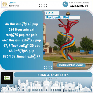 Residential Plot for Sale in Bahria Town, Lahore - (BP-147816)