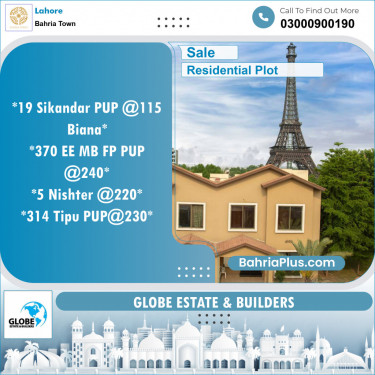 Residential Plot for Sale in Sector F - Sikander Block -  Bahria Town, Lahore - (BP-147824)