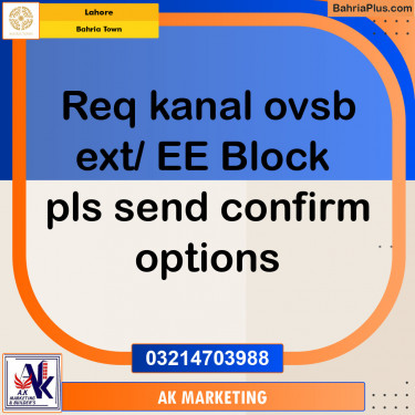 Residential Plot for Sale in Bahria Town, Lahore - (BP-147877)