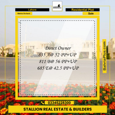 Residential Plot for Sale in OLC-A Block -  Bahria Orchard, Lahore - (BP-147907)