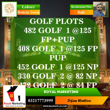 Residential Plot for Sale in Bahria Town, Lahore - (BP-147973)