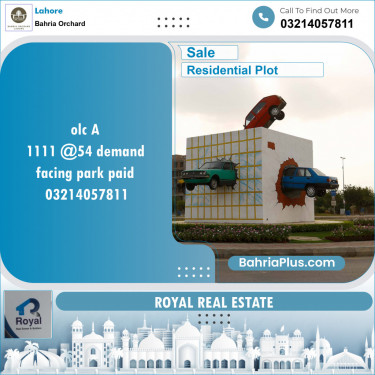 Residential Plot for Sale in OLC-A Block -  Bahria Orchard, Lahore - (BP-148021)
