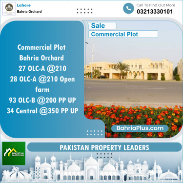 Commercial Plot for Sale in OLC A Commercial -  Bahria Orchard, Lahore - (BP-148109)
