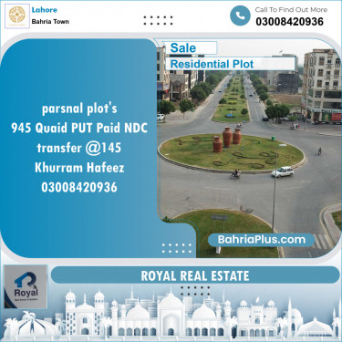 Residential Plot for Sale in Sector E - Quaid Block -  Bahria Town, Lahore - (BP-148164)