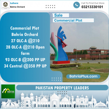 Commercial Plot for Sale in OLC A Commercial -  Bahria Orchard, Lahore - (BP-148229)
