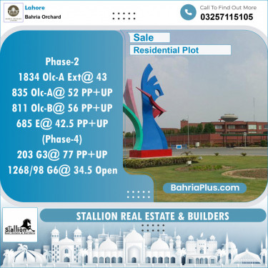 Residential Plot for Sale in OLC-A Ext. Block -  Bahria Orchard, Lahore - (BP-148254)