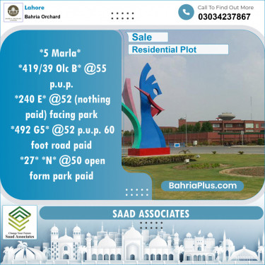 Residential Plot for Sale in OLC-B Block -  Bahria Orchard, Lahore - (BP-148279)