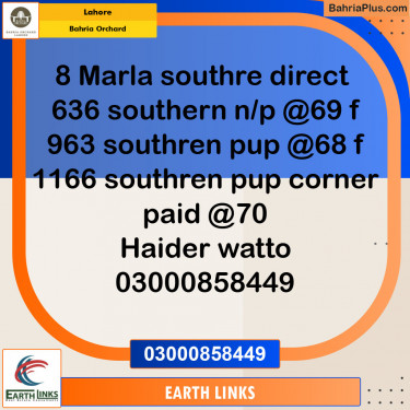 Residential Plot for Sale in Phase 1 - Southern District -  Bahria Orchard, Lahore - (BP-148291)