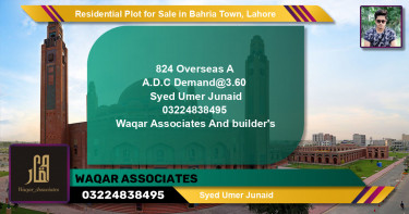 Residential Plot for Sale in Overseas A -  Bahria Town, Lahore - (BP-148326)