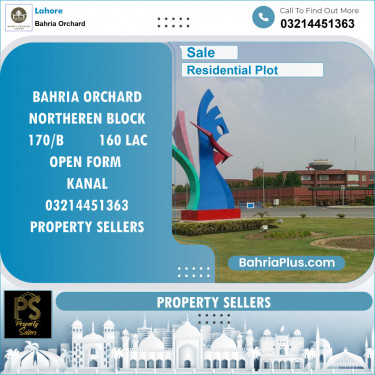 Residential Plot for Sale in Phase 1 - Northern District -  Bahria Orchard, Lahore - (BP-148345)