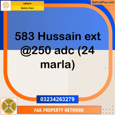 Residential Plot for Sale in Sector C - Nargis/Hussain Ext. -  Bahria Town, Lahore - (BP-148386)