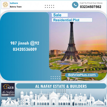Residential Plot for Sale in Sector E - Jinnah Block -  Bahria Town, Lahore - (BP-148388)