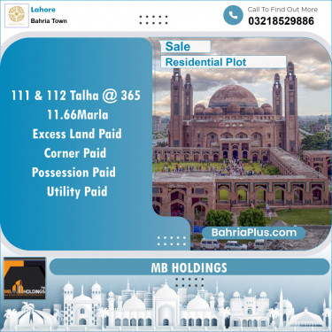 Residential Plot for Sale in Sector F - Talha Block -  Bahria Town, Lahore - (BP-148447)