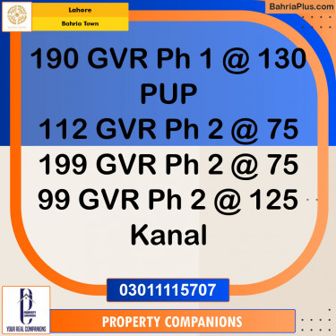 Residential Plot for Sale in Golf Phase 1 -  Bahria Town, Lahore - (BP-148449)