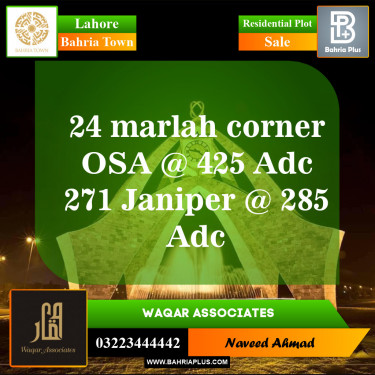 Residential Plot for Sale in Overseas A -  Bahria Town, Lahore - (BP-148507)