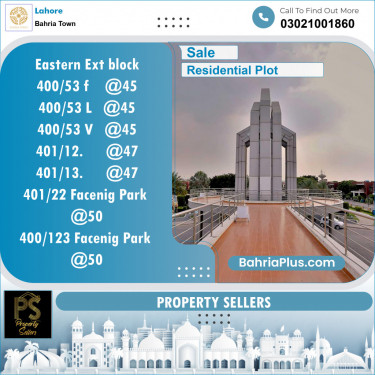 Residential Plot for Sale in Phase 1 - Eastern District Ext. I -  Bahria Orchard, Lahore - (BP-148580)