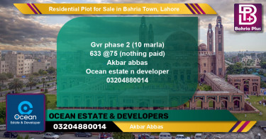 Residential Plot for Sale in Golf Phase 2 -  Bahria Town, Lahore - (BP-148698)