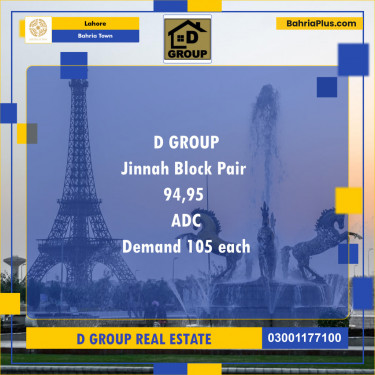 Residential Plot for Sale in Sector E - Jinnah Block -  Bahria Town, Lahore - (BP-148941)
