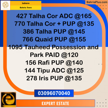 Residential Plot for Sale in Sector F - Talha Block -  Bahria Town, Lahore - (BP-148964)