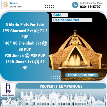 Residential Plot for Sale in Sector F - Ghaznavi Ext. Block -  Bahria Town, Lahore - (BP-149011)