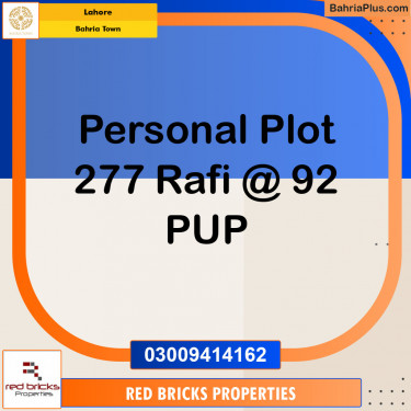Residential Plot for Sale in Sector E - Rafi Block -  Bahria Town, Lahore - (BP-149028)