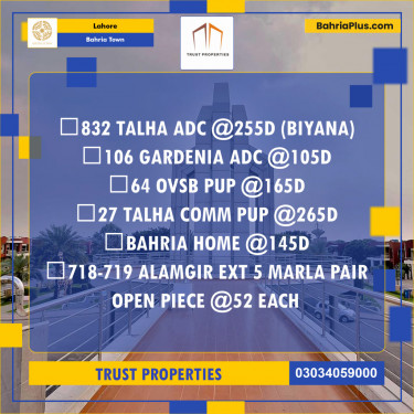 Residential Plot for Sale in Sector F - Talha Block -  Bahria Town, Lahore - (BP-149171)