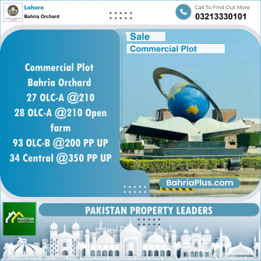 Commercial Plot for Sale in OLC A Commercial -  Bahria Orchard, Lahore - (BP-149183)