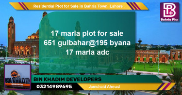 Residential Plot for Sale in Sector C - Gulbahar Block -  Bahria Town, Lahore - (BP-149213)