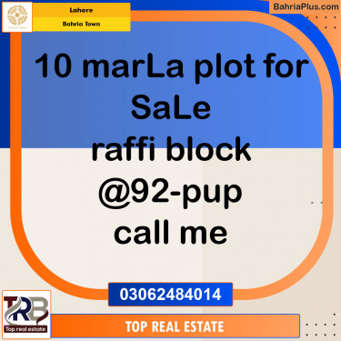 Residential Plot for Sale in Sector E - Rafi Block -  Bahria Town, Lahore - (BP-149223)