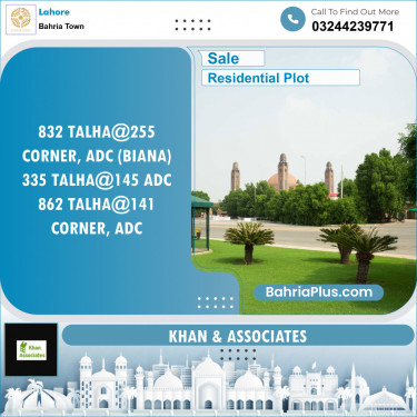 Residential Plot for Sale in Sector F - Talha Block -  Bahria Town, Lahore - (BP-149251)