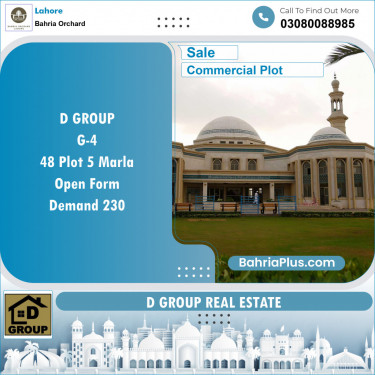 Commercial Plot for Sale in Phase 4 - G4 Block -  Bahria Orchard, Lahore - (BP-149273)