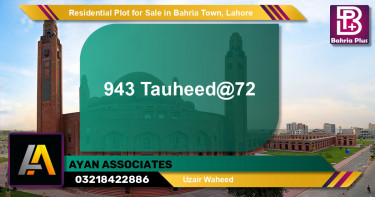 Residential Plot for Sale in Sector F - Tauheed Block -  Bahria Town, Lahore - (BP-149276)