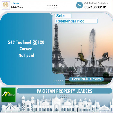 Residential Plot for Sale in Sector F - Tauheed Block -  Bahria Town, Lahore - (BP-149350)