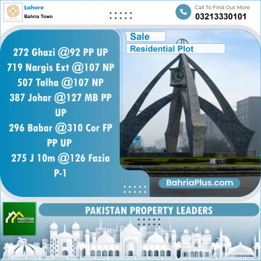 Residential Plot for Sale in Sector F - Ghazi Block -  Bahria Town, Lahore - (BP-149465)