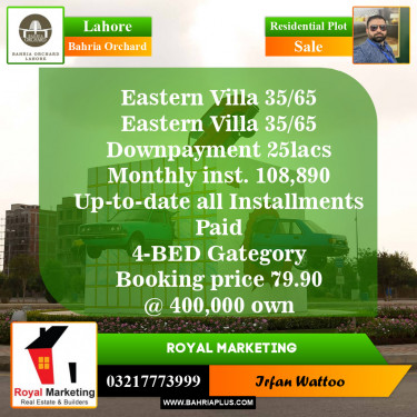 Residential Plot for Sale in Bahria Orchard, Lahore - (BP-149481)
