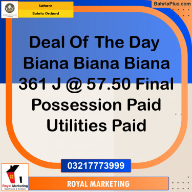 Residential Plot for Sale in Phase 2 - J Block -  Bahria Orchard, Lahore - (BP-149483)