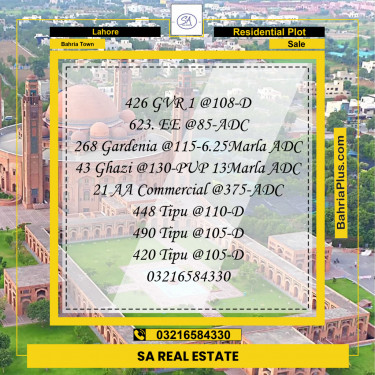 Residential Plot for Sale in Golf Phase 1 -  Bahria Town, Lahore - (BP-149554)