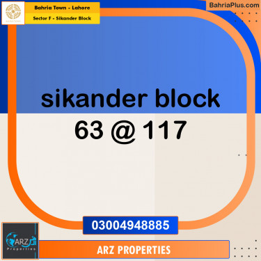 Residential Plot for Sale in Sector F - Sikander Block -  Bahria Town, Lahore - (BP-149575)