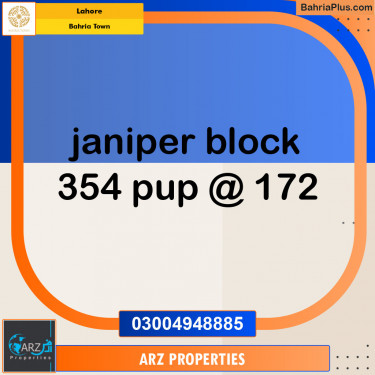 Residential Plot for Sale in Sector C - Janiper Block -  Bahria Town, Lahore - (BP-149630)