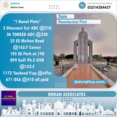 Residential Plot for Sale in Sector F - Ghaznavi Block -  Bahria Town, Lahore - (BP-149695)