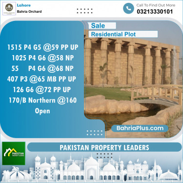 Residential Plot for Sale in Phase 4 - G5 Block -  Bahria Orchard, Lahore - (BP-149786)