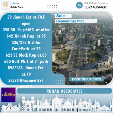 Residential Plot for Sale in Sector E - Jinnah Ext. Block -  Bahria Town, Lahore - (BP-149851)