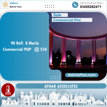 Commercial Plot for Sale in Sector E - Rafi Commercial -  Bahria Town, Lahore - (BP-150222)