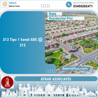 Residential Plot for Sale in Sector F - Tipu Sultan Block -  Bahria Town, Lahore - (BP-150237)