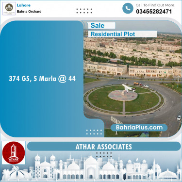 Residential Plot for Sale in Phase 4 - G5 Block -  Bahria Orchard, Lahore - (BP-150248)