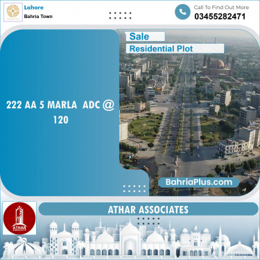 Residential Plot for Sale in Sector D - AA Block -  Bahria Town, Lahore - (BP-150256)