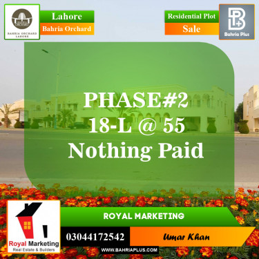 Residential Plot for Sale in Bahria Orchard, Lahore - (BP-150265)
