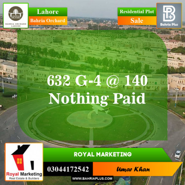 Residential Plot for Sale in Bahria Orchard, Lahore - (BP-150269)